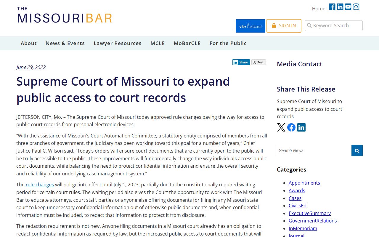 Saline County court records remote access news