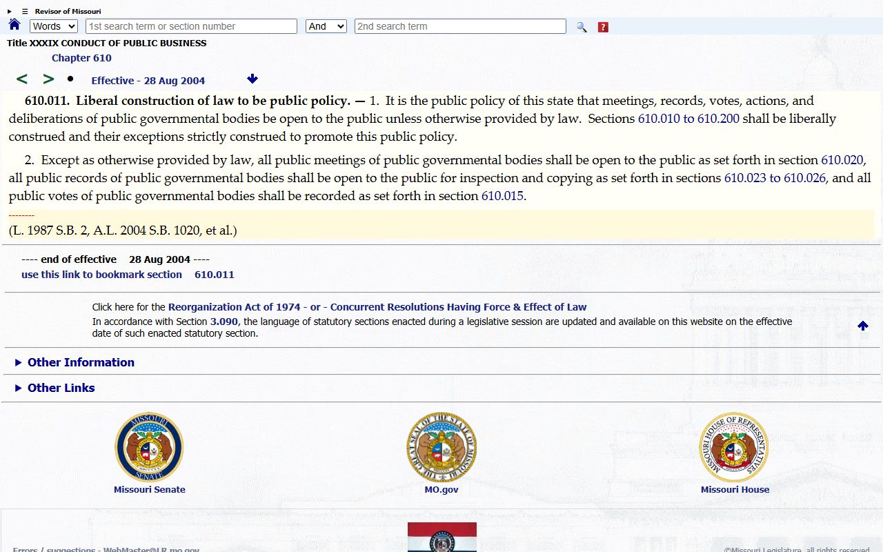Saline County court records Sunshine Law public access