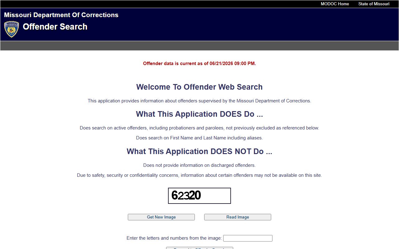 Saline County inmate records Missouri DOC offender search